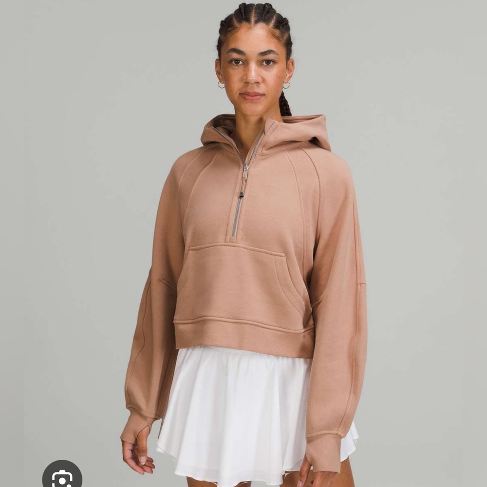 Lululemon oversized half zip scuba hoodie pink clay